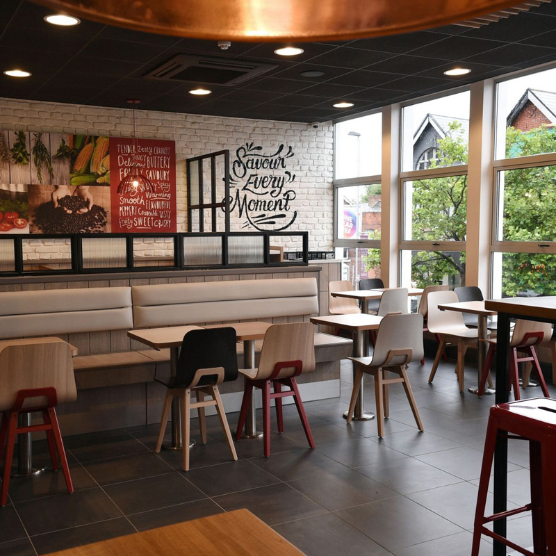 KFC restaurant interior fit-out
